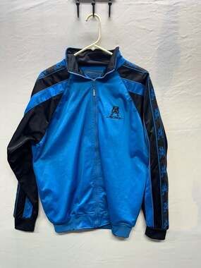 EXCO Performance Vintage Blue and Black Full Zip Track Jacket with Bulldog Logo